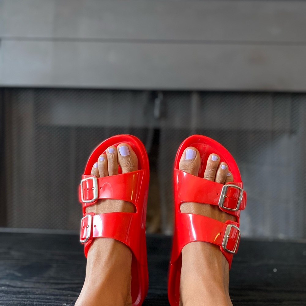 Red Sandals Size 7